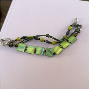 Silpada Green Mother-of-Pearl Bracelet B1132